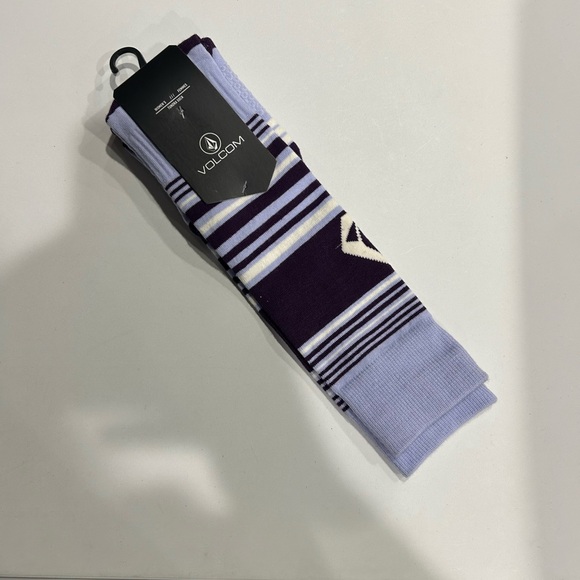 Volcom Women's XS/S Tundra Tech Socks Ski Snowboard NWT Wool Acrylic Purple - Picture 1 of 8